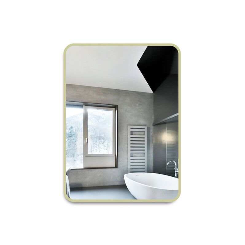 Gold Rectangle Frame Mirror